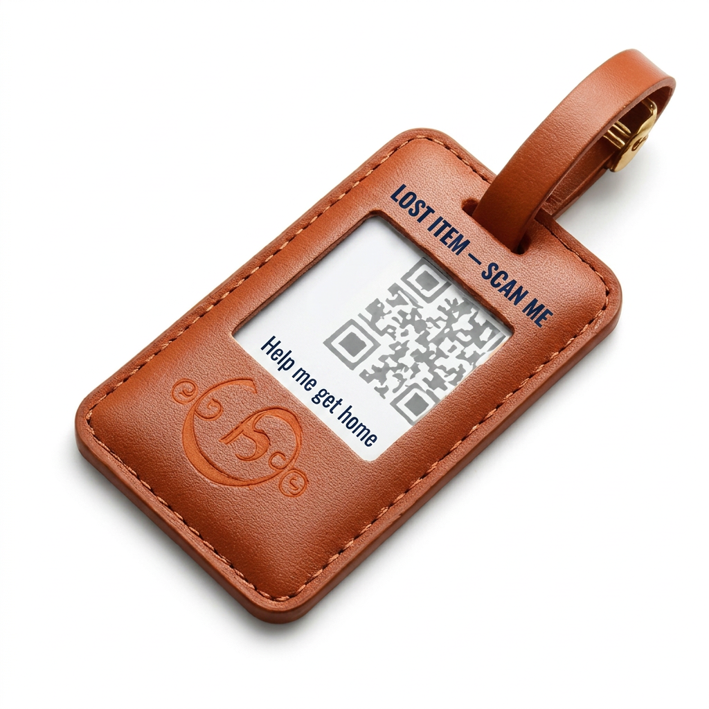 Monogram Leather Tag